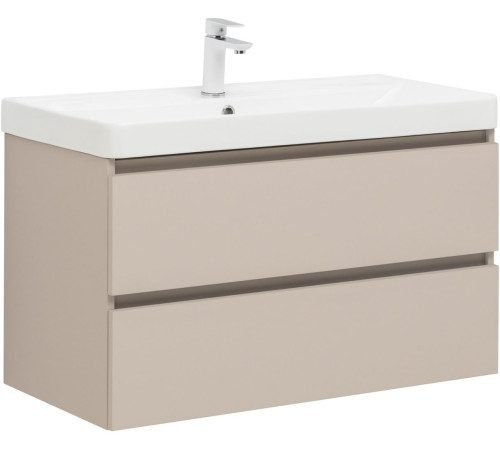 Тумба под раковину Aquanet Вега 2.0 90 бежевый