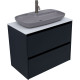 Тумба под раковину Allen Brau Activity 80 1.34004.AM антрацит матовый/черный браш