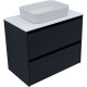 Тумба под раковину Allen Brau Activity 80 1.34004.AM антрацит матовый/черный браш