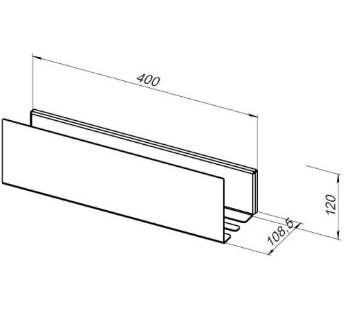 Полка Aquanet Магнум 40x12 сталь браш