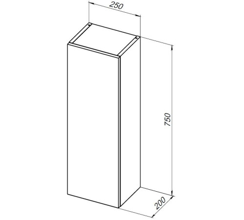 Шкаф навесной Aquanet Вега 25 белый глянец