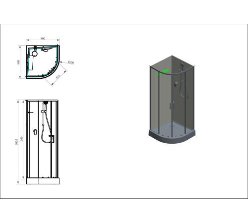 Душевая кабина Aquanet Passion EVO 80x80 R White