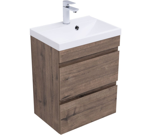 Тумба под раковину Aquanet Нота New 50 дуб веллингтон табак