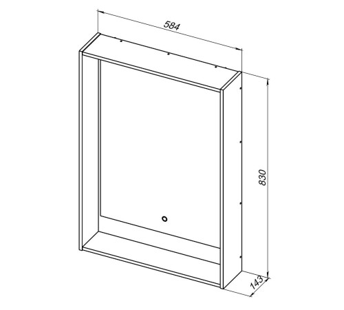 Зеркало Aquanet Милан 60 дуб рустикальный