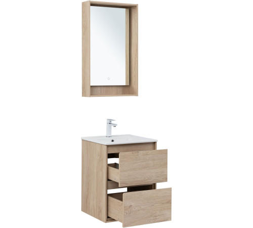 Тумба под раковину Aquanet Милан 50 дуб светлый