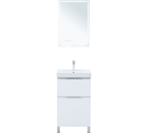 Тумба под раковину Aquanet Алвита New 50 напольная, белый матовый