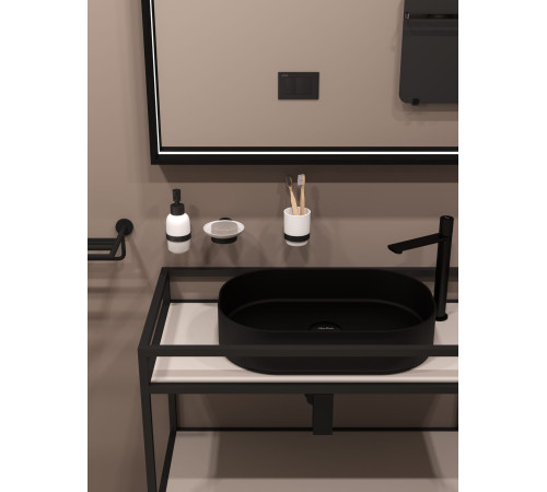 Раковина накладная Allen Brau Fantasy 55 4.11022.31 черный матовый
