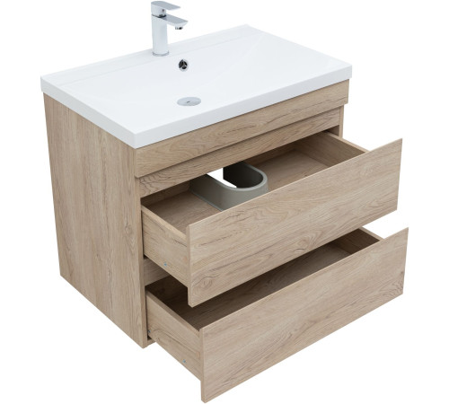 Тумба под раковину Aquanet Нота New 75 дуб светлый