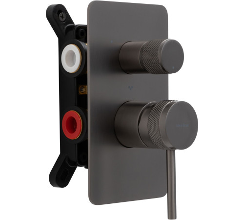 Смеситель для ванны Allen Brau Priority 5.31A11-MG (с внутренней частью, 3 выхода) графит браш