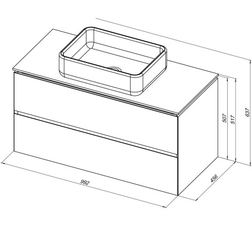 Тумба под раковину Allen Brau Infinity 100 1.21003.CGM олива матовый