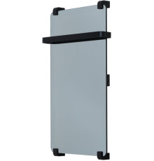 Полотенцесушитель электрический Allen Brau Infinity 80x44 с рейлингом и креплением, черный браш