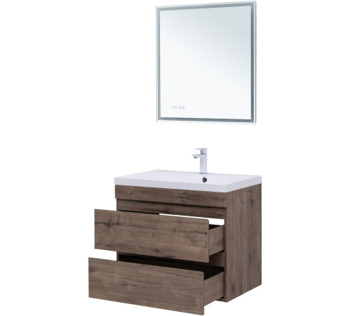 Тумба под раковину Aquanet Нота New 75 дуб веллингтон табак