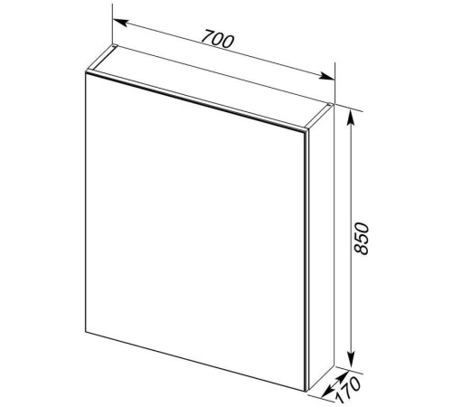 Зеркальный шкаф Aquanet Алвита 70 белый