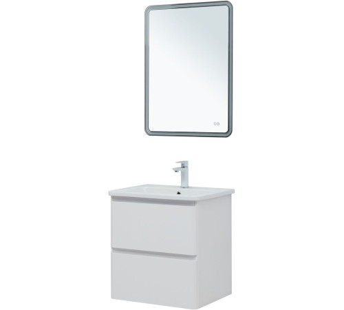 Тумба под раковину Aquanet Эмбер 60 белый матовый