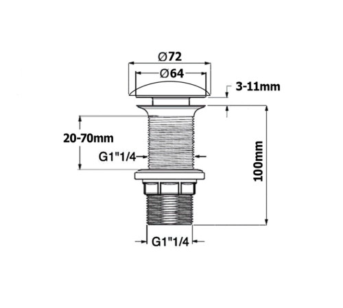 Донный клапан Allen Brau Fantasy 5.11001.TP коричневый