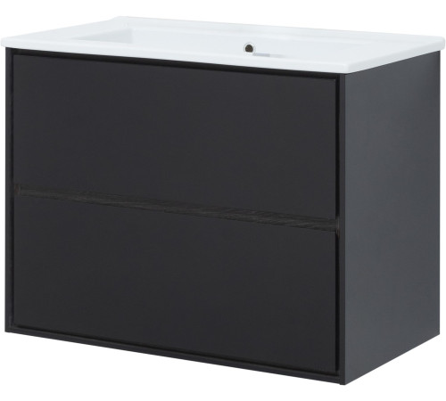 Тумба под раковину Aquanet Милан 80 черный глянец