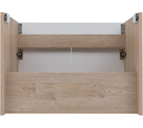 Тумба под раковину Aquanet Оптима 80 дуб светлый/белый сатин