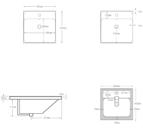Раковина Aquanet Flash Mini 40 белая