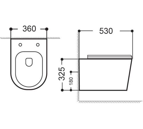Унитаз подвесной Aquanet Rimless Atago 2.0 W LX-1905C
