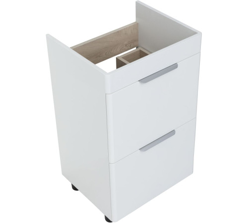 Тумба под раковину Aquanet Ирис new 50 белый глянец (2 ящика, ножки)