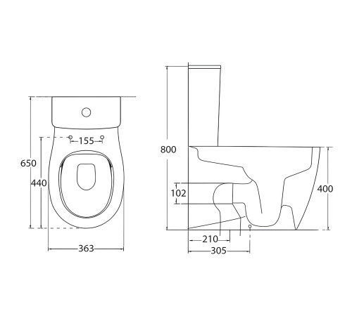 Чаша напольного унитаза Allen Brau Fantasy 4.11009.20 белый глянец