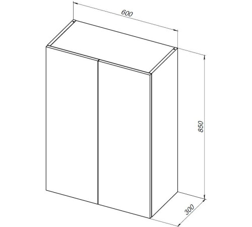 Шкаф навесной Aquanet Вега 60 белый глянец