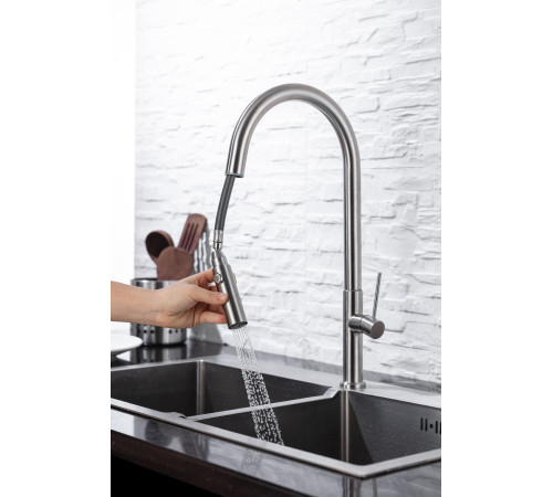 Смеситель для кухни Allen Brau Sprungfeder 5.60002-SS сталь браш