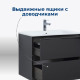 Тумба под раковину Aquanet Милан 65 черный глянец