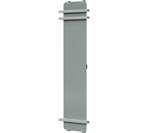 Полотенцесушитель электрический Allen Brau Infinity 180x44 с зеркалом, рейлингом 2.0 и креплением, серебро браш