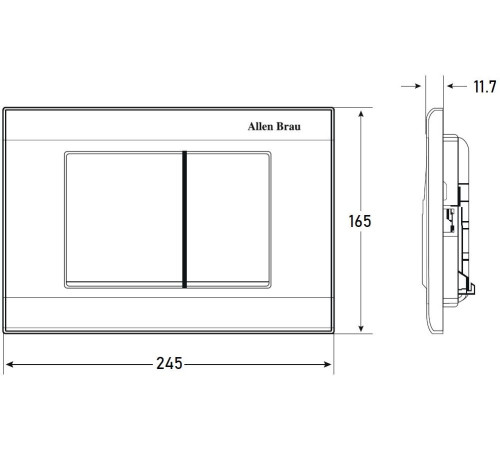 Клавиша смыва Allen Brau Liberty 9.20002.20 белый глянец
