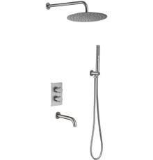 Душевой комплект Allen Brau Priority 5.31014-BN (с внутренней частью, 3 выхода) никель браш