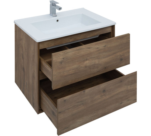 Тумба под раковину Aquanet Милан 85 дуб рустикальный