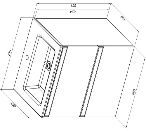Тумба под раковину Allen Brau Eclipse 60 1.E1001.PWM папирус матовый