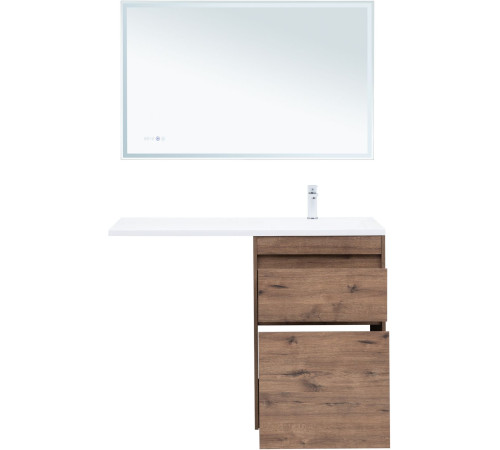 Тумба под раковину Aquanet Токио 58 дуб веллингтон (напольная 2 ящика)