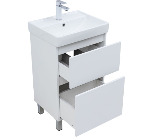 Тумба под раковину Aquanet Вега 50 напольная, белый глянец