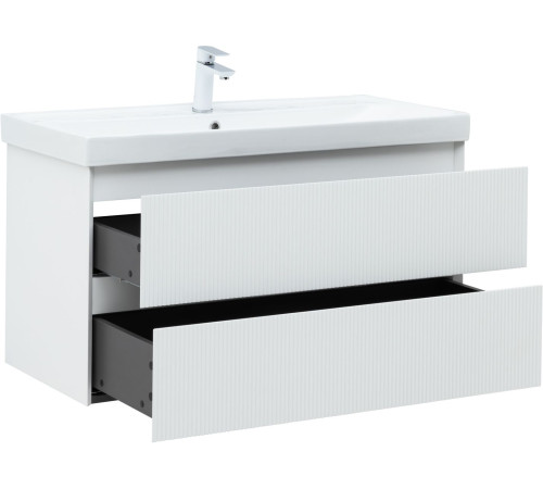 Тумба под раковину Aquanet Альтера 100 белый матовый