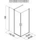 Душевой уголок Aquanet Cinetic 120х80,прозрачное стекло (AE12-N-120H190U-CT + AE12-N-80H190U-CT)