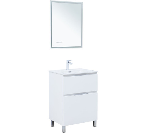 Тумба под раковину Aquanet Алвита New 60 напольная, белый матовый