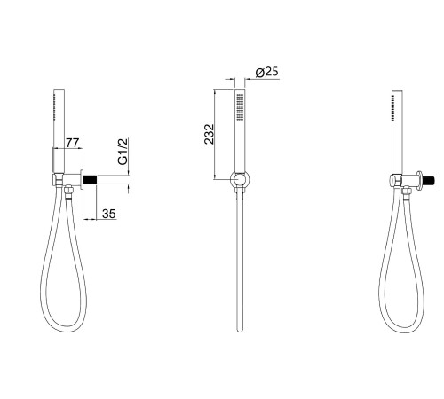 Душевой гарнитур Allen Brau Priority 5.31019-BN никель браш