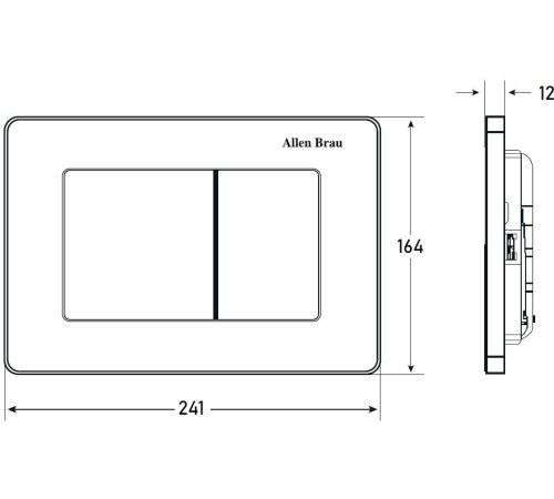 Клавиша смыва Allen Brau Infinity 9.20006.GB золото браш