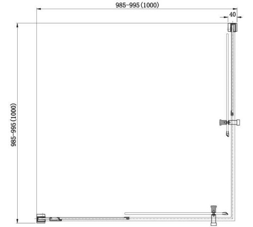 Душевой уголок Aquanet Delta Cube NPE1142 100x100, прозрачное стекло