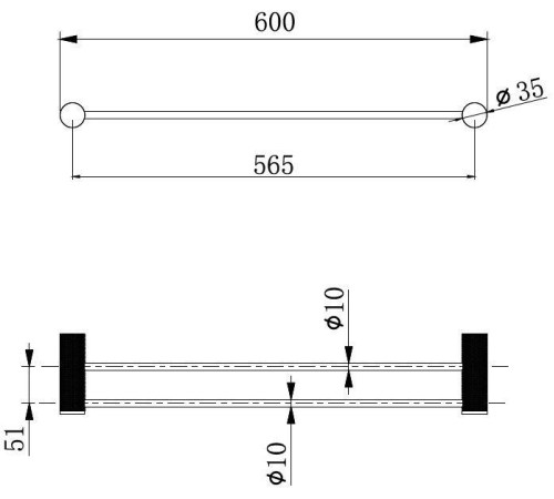 Держатель для полотенца Allen Brau Priority 4.0 6.31C12-31 черный матовый
