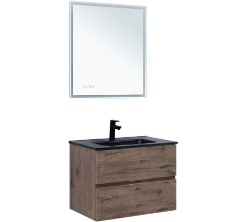 Тумба под раковину Aquanet Алвита New 70 2 ящика, дуб веллингтон табак