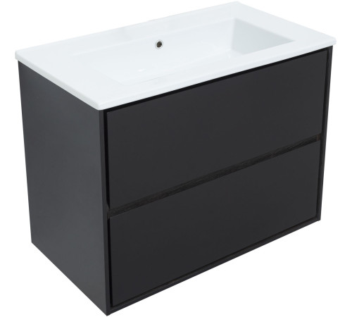 Тумба под раковину Aquanet Милан 80 черный глянец