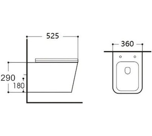 Унитаз подвесной Aquanet Tavr Rimless Tavr 2.0 W LX-1907MB Soft Close