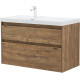 Тумба под раковину Aquanet Nova Lite 2.0 100 дуб рустикальный, левая