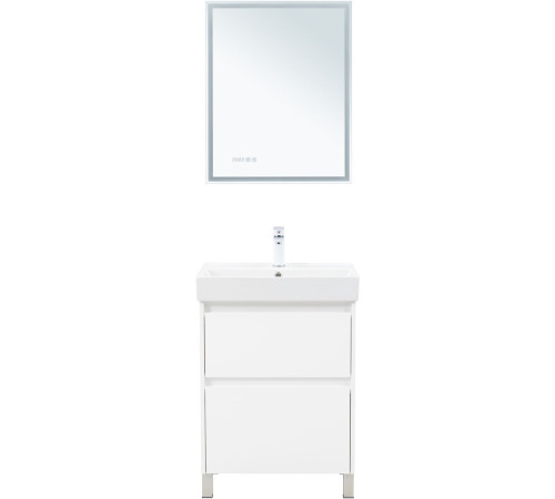 Тумба под раковину Aquanet Nova Lite 2.0 60 напольная, белый глянец