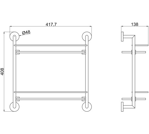 Полочка Allen Brau Priority 6.31015-BN никель браш
