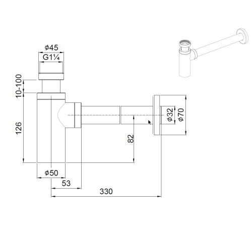 Сифон для раковины Allen Brau Priority 5.31025-MG графит браш