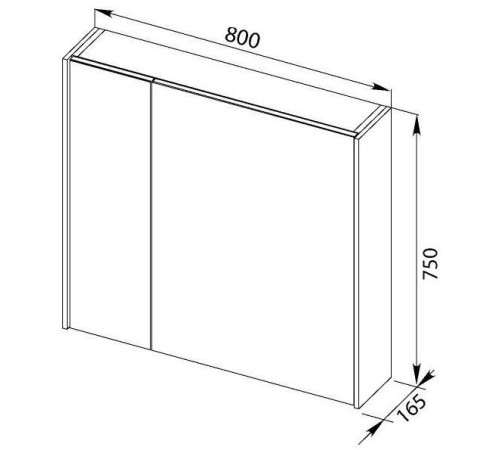 Зеркальный шкаф Aquanet Латина 80 белый
